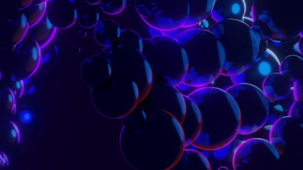 Animated Background. Sphere in Dark Area. Active Rotating