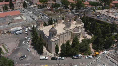 the russian compound in jerusalem, aerial view, israel