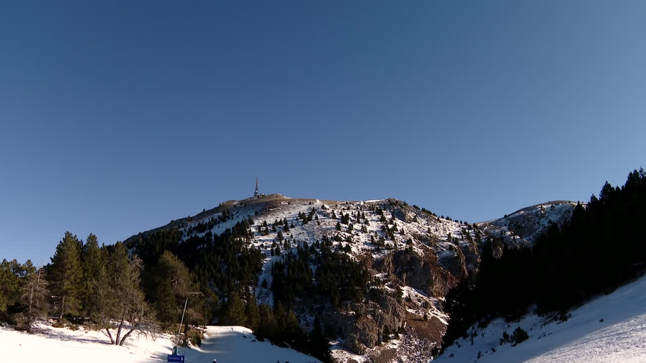 눈 인 산악 스키 리조트