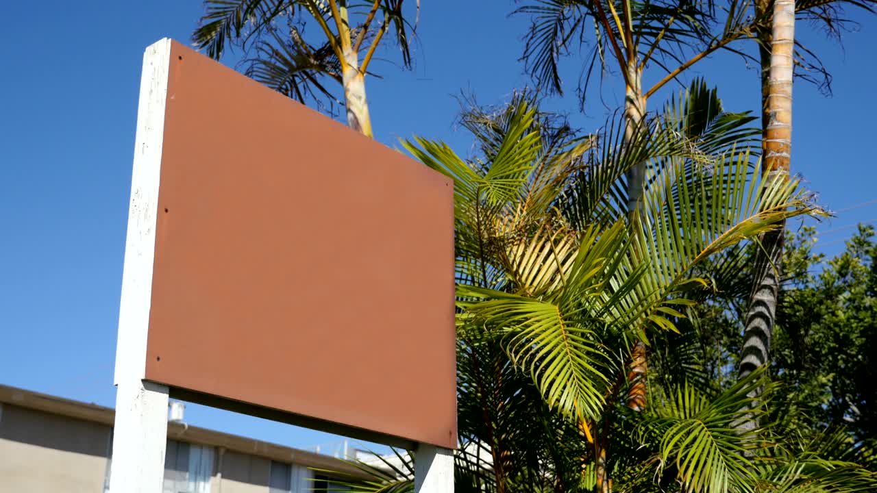 cartel publicitario en blanco para personalización en 4k