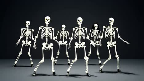 skeletons dancing at a halloween party