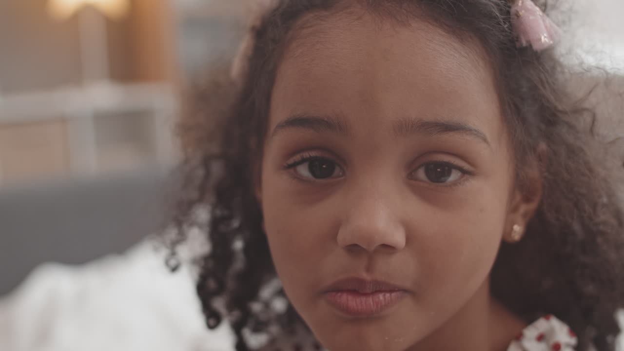 Portrait of Mixed-Race Girl Laughing