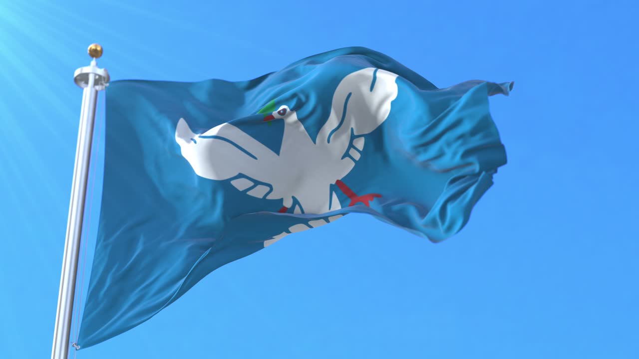 Salvador flag, Bahia, Brazil. Loop