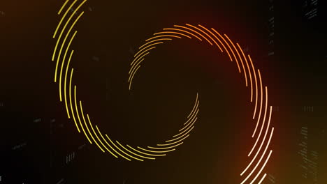 animation of data processing over spiral shapes
