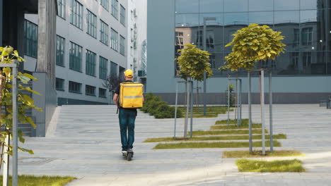 delivery person on scooter