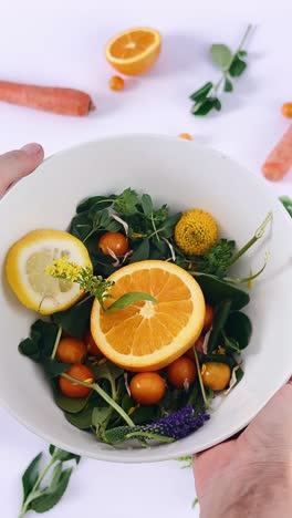 colorful bowl of fresh fruits and vegetables