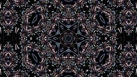 hermoso caleidoscopio abstracto que brilla, una luz radiante que regula los movimientos sutiles
