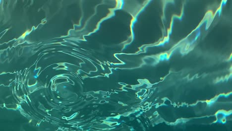gotas de agua caen sobre la superficie de la piscina creando círculos