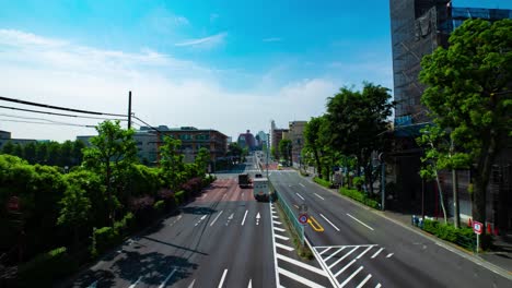 a timelapse of the traffic jam at the urban street in tokyo wide shot