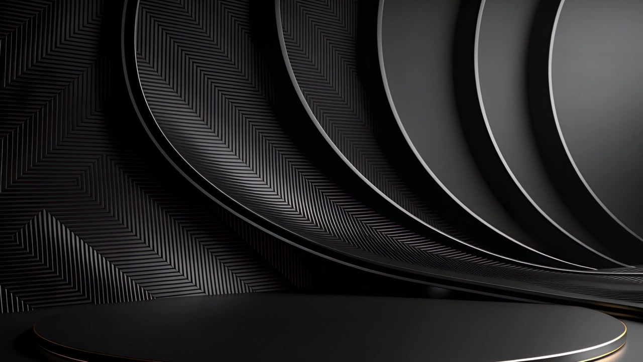 Un'ampia luce rivela un podio basso su uno sfondo stratificato, accentuando un bordo caldo per il prodotto.