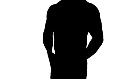 Muscular-silhouette-of-man-posing-for-camera