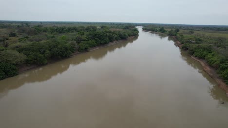 venezuela river scenery: overflight of arauca, elorza region