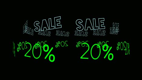 Flash-sale-neon-sign-animation-fluorescent-light-glowing-banner-black-background