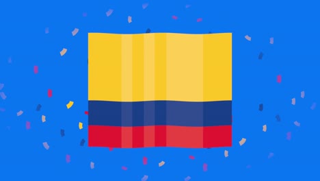 colombian celebration animation with flag