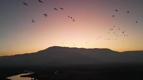 puesta de sol laguna caren, pudahuel, región metropolitana, chile