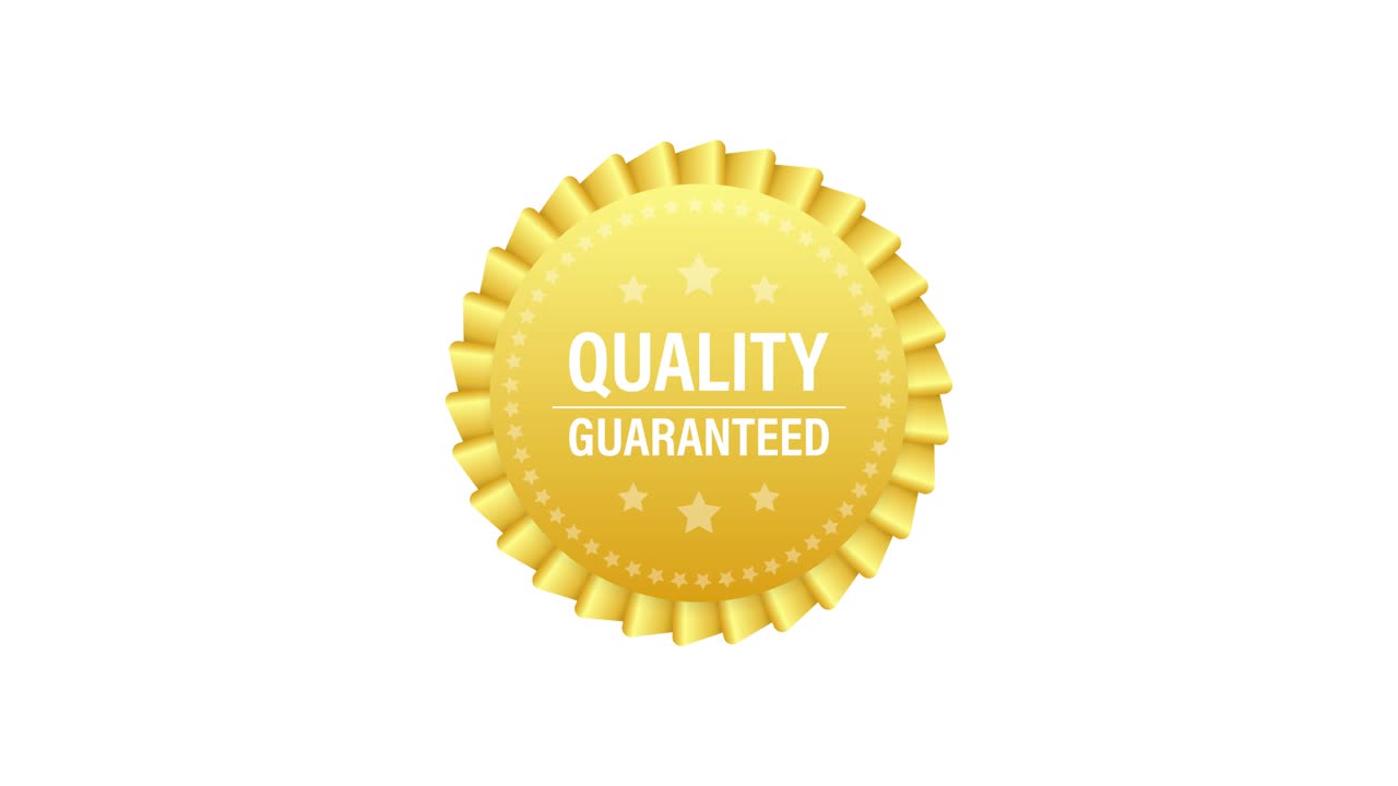 Quality guaranteed. Check mark. Premium quality symbol. Motion graphics.