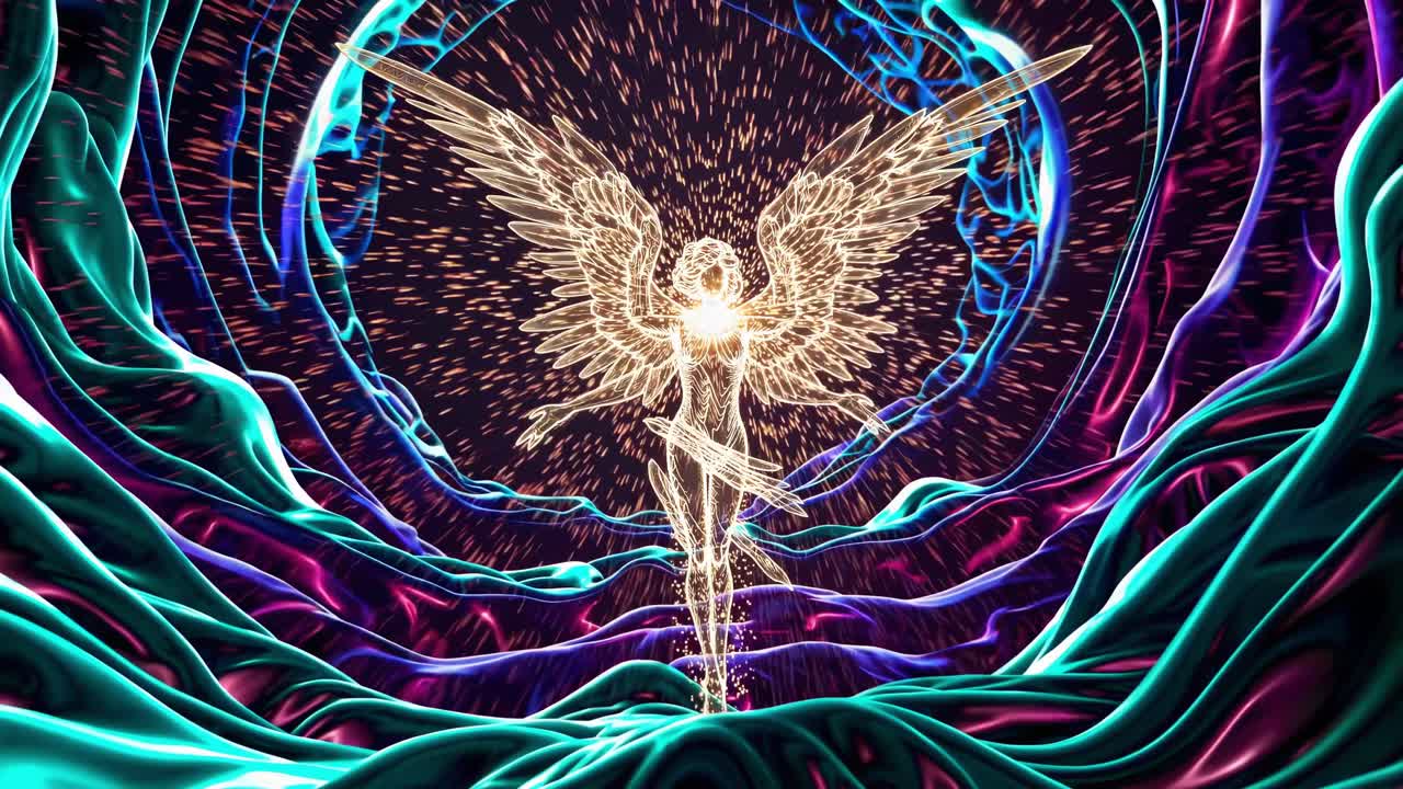 arte digital de un ángel resplandeciente