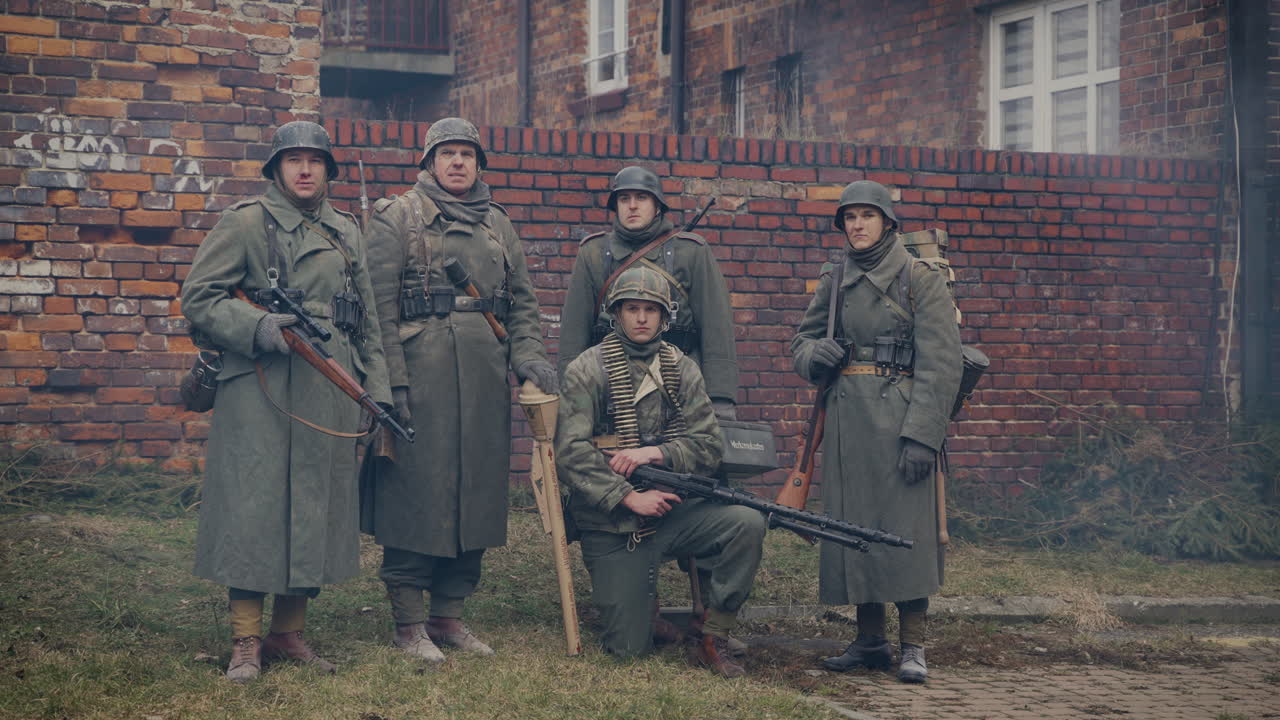 German Soldiers in World War II Reenactment