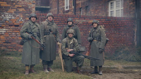 german soldiers in world war ii reenactment