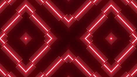 patrón geométrico de neón rojo