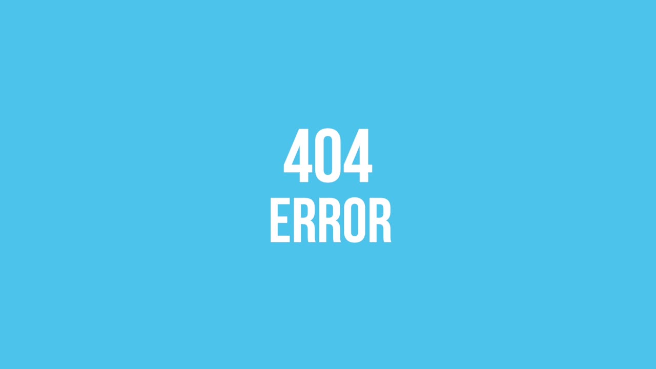 animación de la página de error 404 hd