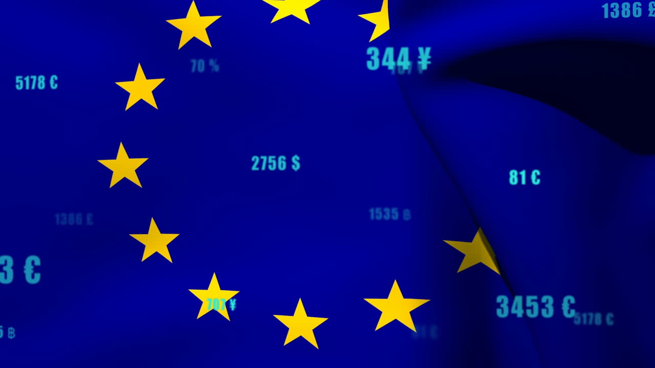 데이터 처리에 대한 eu  ⁇ 발의 애니메이션