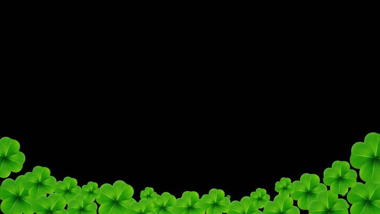 Buona fortuna per il Giorno di San Patrizio, sfondo verde brillante, concetto festivo di pianta primaverile, pub di San Patrizio.