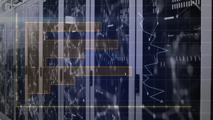 Animation of graphs and connections over servers