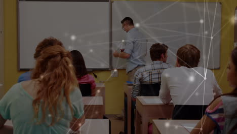animación de la red de conexiones entre maestros y estudiantes varones