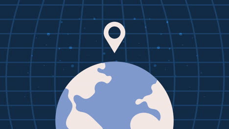 earth with location marker