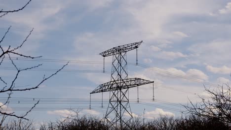 electricity pylons and power lines, transmission tower