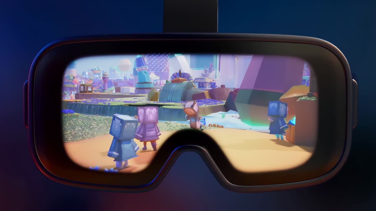 Exploring a Virtual World Through a VR Headset