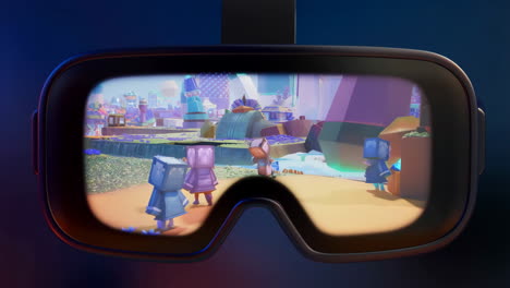 exploring a virtual world through a vr headset