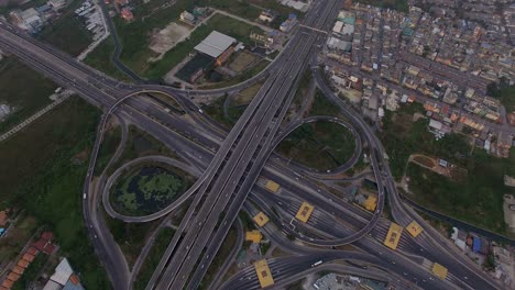 aerial scene of urban road in 4k