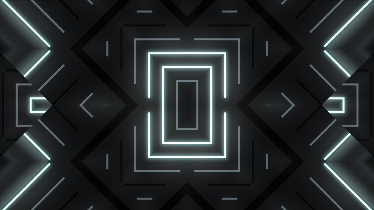 Tunnel geometrico al neon