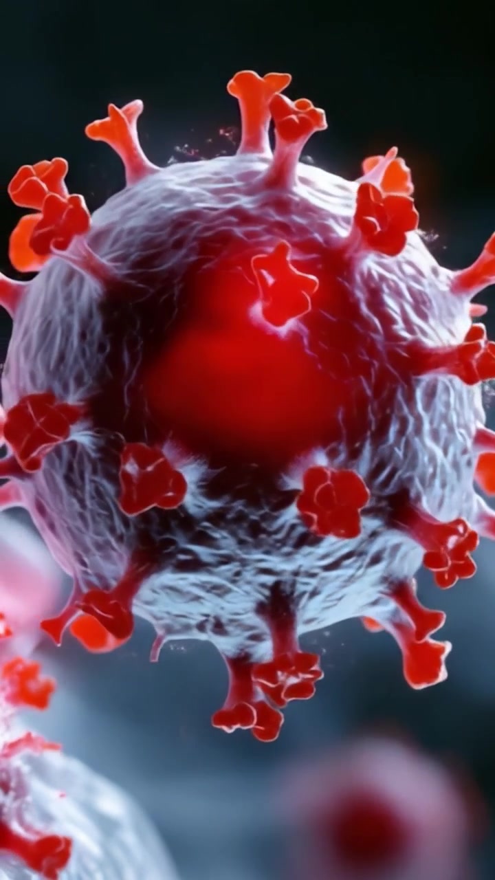 Una visualizzazione dettagliata di un virus: esame della struttura intricata e della composizione delle particelle virali sotto forte ingrandimento