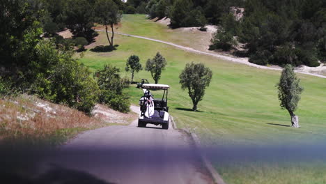 golf cart cruising at mallorca alcanada club spain