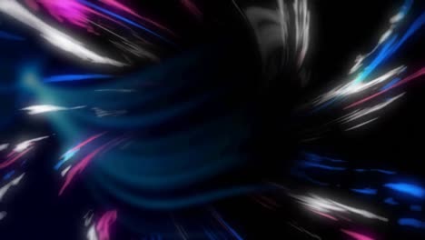 animación de rastros de luz brillante que fluyen sobre pantallas digitales