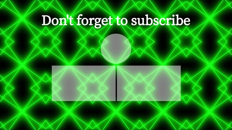 Motion graphics per schermata finale con motivo geometrico su sfondo nero