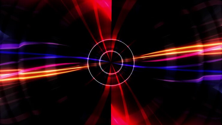 Abstract fractal colorful digital 3D circle motion graphic background with futuristic texture waves. 4K 3D Looped Seamless Animation. Abstract template background for your business presentation, VJ loop.