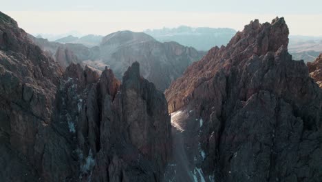 striking mountain peaks in the dolomites of south tyrol