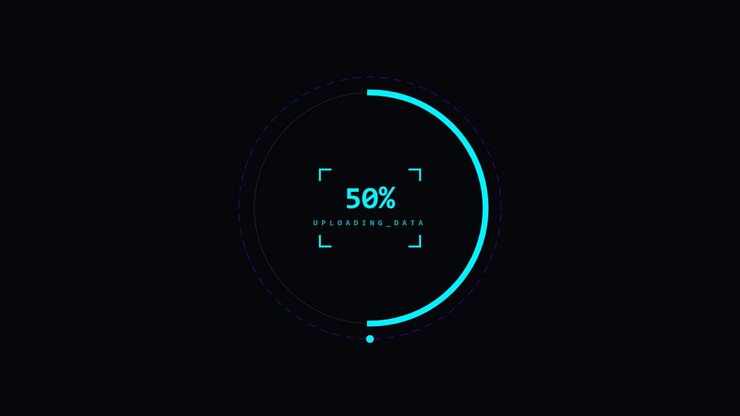 Digital Loading Progress Bar with Percentage Counter