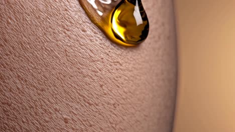 applying face oil to skin