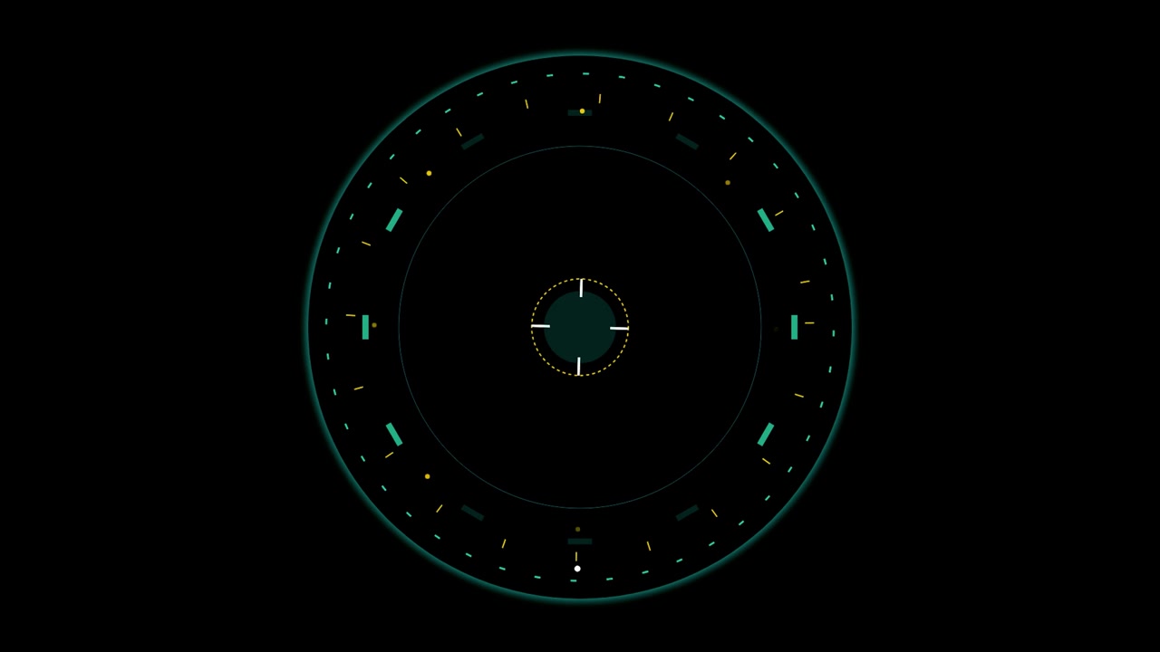 Futuristic Digital HUD Circular Interface Animation
