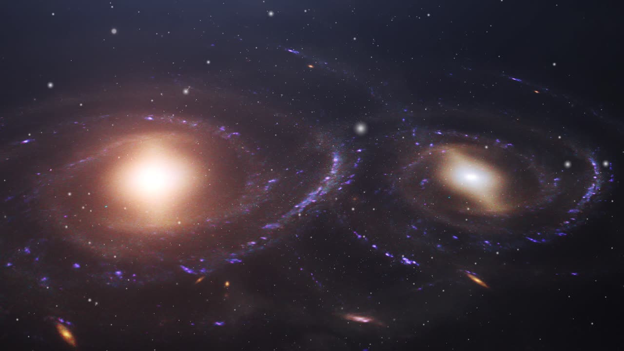 dos galaxias espirales en el universo