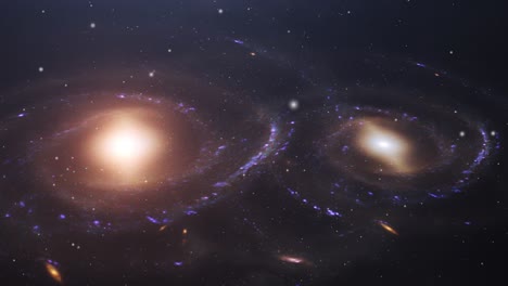 two spiral galaxies in the universe