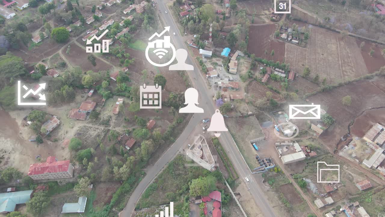 Paesaggio urbano - vista drone
