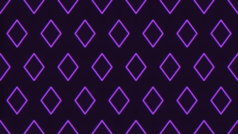 Seamless-neon-purple-rhombus-pattern-on-black-gradient