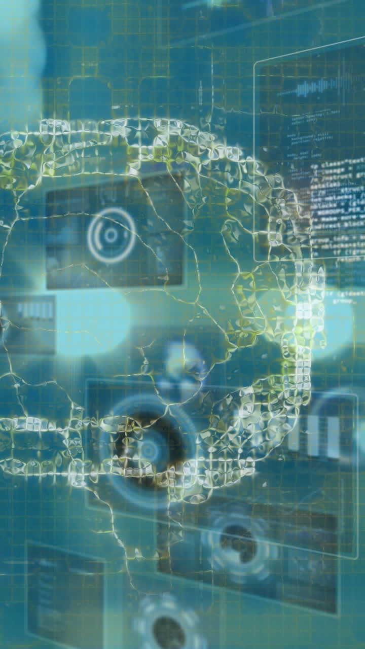 animación del cerebro y procesamiento de datos sobre la carretera