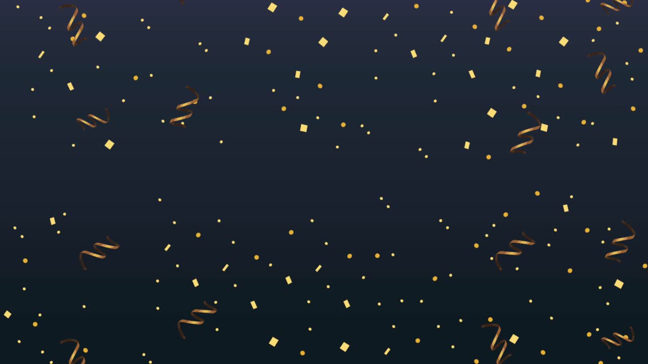 golden confetty celebration pattern animation